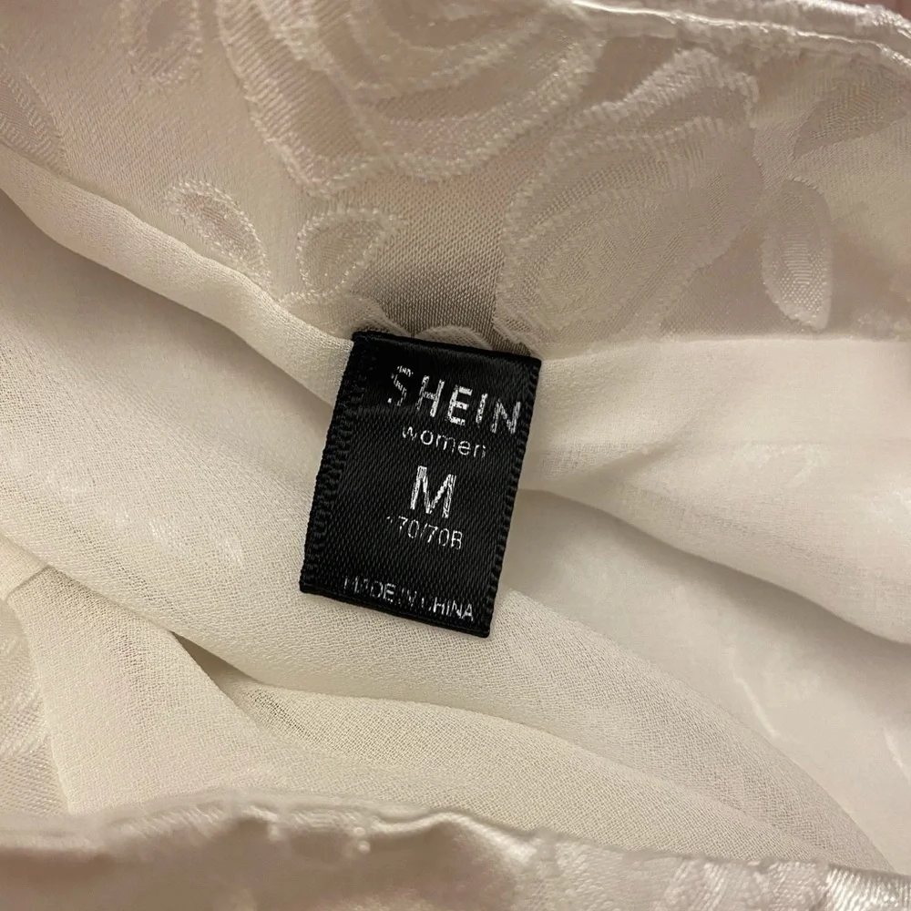 SheIn White Floral Skirt